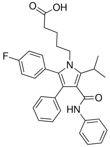 5-[3-(ANILINOCARBONYL)-5-(4-FLUOROPHENYL)-2-ISOPROPYL-4-PHENYL-1H-PYRROL-1-YL]PENTANOIC ACID