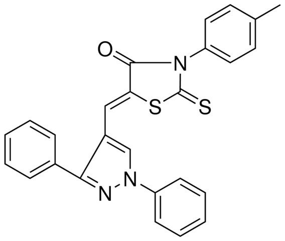 5-(1,3-DIPHENYL-1H-PYRAZOL-4-YLMETHYLENE)-2-THIOXO-3-P-TOLYL-THIAZOLIDIN-4-ONE