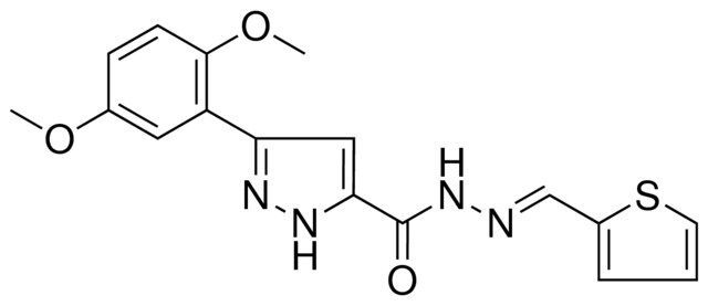 5-(2,5-DI-MEO-PH)-2H-PYRAZOLE-3-CARBOXYLIC ACID THIOPHEN-2-YLMETHYLENE-HYDRAZIDE