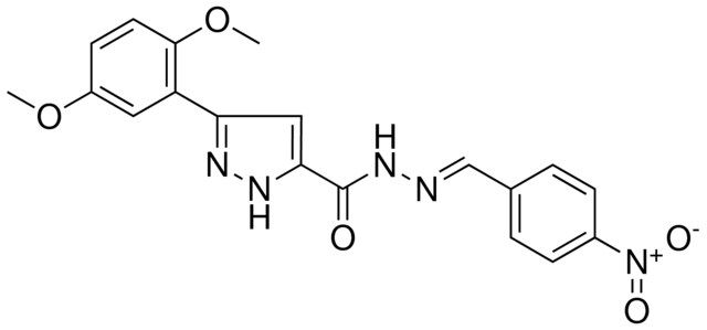 5-(2,5-DI-MEO-PH)-2H-PYRAZOLE-3-CARBOXYLIC ACID (4-NITRO-BENZYLIDENE)-HYDRAZIDE