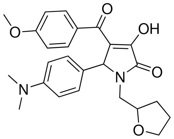 5-[4-(DIMETHYLAMINO)PHENYL]-3-HYDROXY-4-(4-METHOXYBENZOYL)-1-(TETRAHYDRO-2-FURANYLMETHYL)-1,5-DIHYDRO-2H-PYRROL-2-ONE