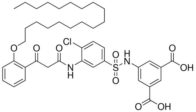 5-({[4-CHLORO-3-({3-[2-(OCTADECYLOXY)PHENYL]-3-OXOPROPANOYL}AMINO)PHENYL]SULFONYL}AMINO)ISOPHTHALIC ACID