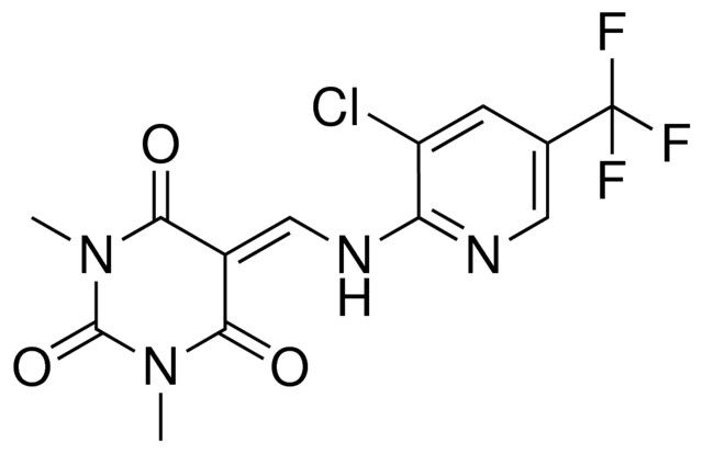 5-({[3-CHLORO-5-(TRIFLUOROMETHYL)-2-PYRIDINYL]AMINO}METHYLENE)-1,3-DIMETHYL-2,4,6(1H,3H,5H)-PYRIMIDINETRIONE