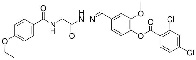 4-[(E)-({[(4-ETHOXYBENZOYL)AMINO]ACETYL}HYDRAZONO)METHYL]-2-METHOXYPHENYL 2,4-DICHLOROBENZOATE