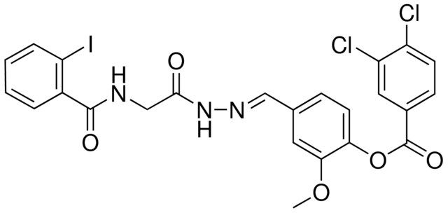 4-[(E)-({[(2-IODOBENZOYL)AMINO]ACETYL}HYDRAZONO)METHYL]-2-METHOXYPHENYL 3,4-DICHLOROBENZOATE