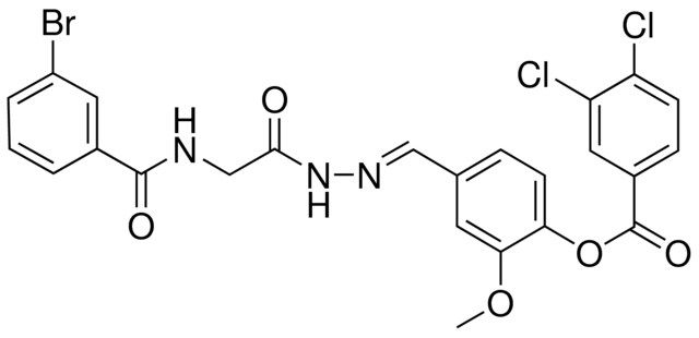 4-[(E)-({[(3-BROMOBENZOYL)AMINO]ACETYL}HYDRAZONO)METHYL]-2-METHOXYPHENYL 3,4-DICHLOROBENZOATE