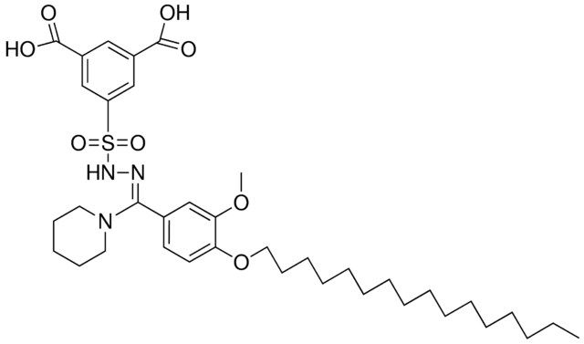 3,5-DICARBOXYBENZENESULFONIC (HEXADECYLOXY-METHOXY-PIPERIDINOBENZYLIDENE)HYDRAZ