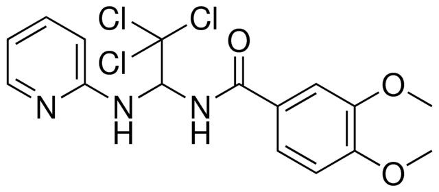 3,4-DIMETHOXY-N-(2,2,2-TRICHLORO-1-(PYRIDIN-2-YLAMINO)-ETHYL)-BENZAMIDE