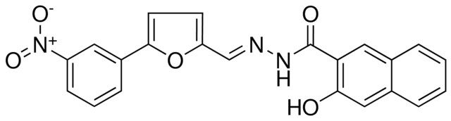 3-HO-NAPHTHALENE-2-CARBOXYLIC ACID (5-(3-NITRO-PH)-FURAN-2-YLMETHYLENE)HYDRAZIDE