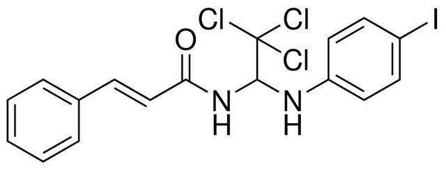 3-PHENYL-N-(2,2,2-TRICHLORO-1-(4-IODO-PHENYLAMINO)-ETHYL)-ACRYLAMIDE