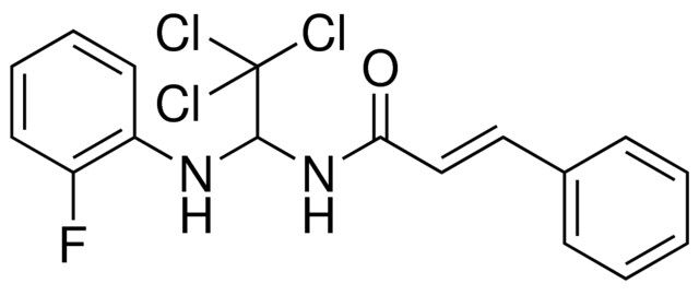 3-PHENYL-N-(2,2,2-TRICHLORO-1-(2-FLUORO-PHENYLAMINO)-ETHYL)-ACRYLAMIDE