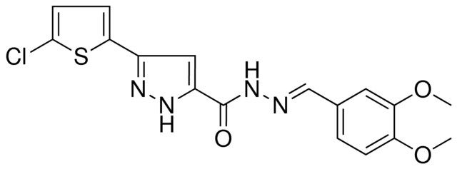 3-(5-CL-2-THIENYL)-N'-(3,4-DIMETHOXYBENZYLIDENE)-1H-PYRAZOLE-5-CARBOHYDRAZIDE