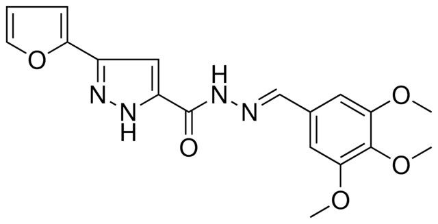 3-(2-FURYL)-N'-(3,4,5-TRIMETHOXYBENZYLIDENE)-1H-PYRAZOLE-5-CARBOHYDRAZIDE