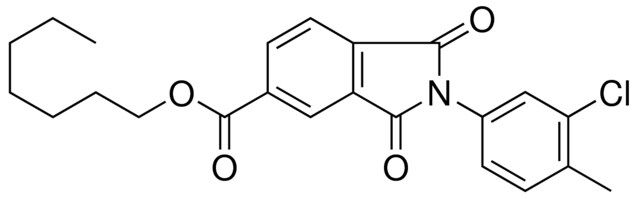 2(3-CL-4-ME-PH)1,3-DIOXO-2,3-DIHYDRO-1H-ISOINDOLE-5-CARBOXYLIC ACID HEPTYL ESTER