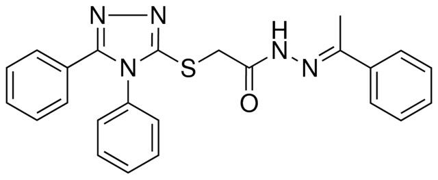 2(4,5-DI-PH-4H(1,2,4)TRIAZOL-3-YLSULFANYL)ACETIC ACID (1-PH-ETHYLIDENE)HYDRAZIDE