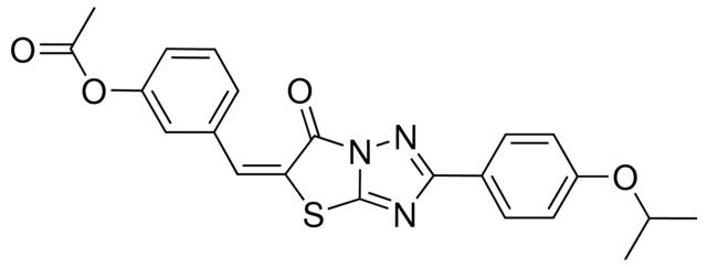 3-[(E)-(2-(4-ISOPROPOXYPHENYL)-6-OXO[1,3]THIAZOLO[3,2-B][1,2,4]TRIAZOL-5(6H)-YLIDENE)METHYL]PHENYL ACETATE