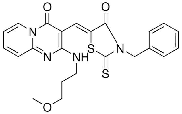 3-[(Z)-(3-BENZYL-4-OXO-2-THIOXO-1,3-THIAZOLIDIN-5-YLIDENE)METHYL]-2-[(3-METHOXYPROPYL)AMINO]-4H-PYRIDO[1,2-A]PYRIMIDIN-4-ONE