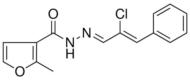 2-METHYL-FURAN-3-CARBOXYLIC ACID (2-CHLORO-3-PHENYL-ALLYLIDENE)-HYDRAZIDE