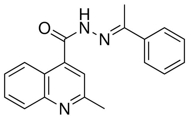 2-METHYL-QUINOLINE-4-CARBOXYLIC ACID (1-PHENYL-ETHYLIDENE)-HYDRAZIDE