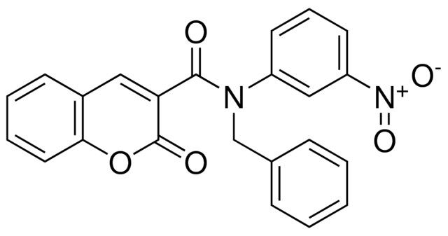 2-OXO-2H-CHROMENE-3-CARBOXYLIC ACID BENZYL-(3-NITRO-PHENYL)-AMIDE