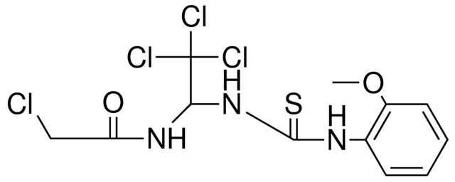 2-CHLORO-N-(2,2,2-TRICHLORO-1-(3-(2-METHOXY-PHENYL)-THIOUREIDO)-ETHYL)-ACETAMIDE