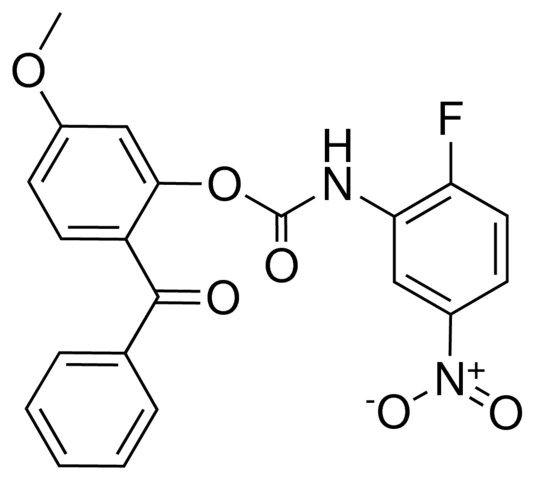 2-BENZOYL-5-METHOXYPHENYL N-(2-FLUORO-5-NITROPHENYL)CARBAMATE