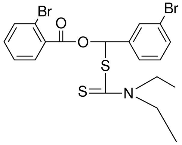 2-BROMO-BENZOIC ACID (3-BROMO-PHENYL)-DIETHYLTHIOCARBAMOYLSULFANYL-METHYL ESTER