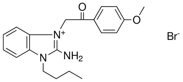 2-AMINO-3-BU-1-(2-(4-MEO-PHENYL)-2-OXO-ETHYL)-3H-BENZOIMIDAZOL-1-IUM, BROMIDE