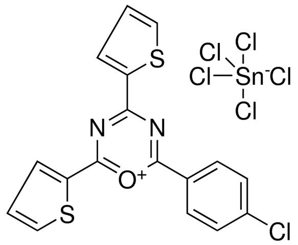 2-(4-CHLOROPHENYL)-4,6-DI(2-THIENYL)-1,3,5-OXADIAZIN-1-IUM PENTACHLOROSTANNATE(1-)