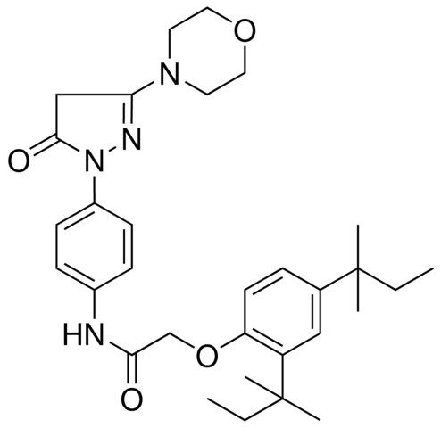 2-(2,4-DITERT-PENTYLPHENOXY)-N-{4-[3-(4-MORPHOLINYL)-5-OXO-4,5-DIHYDRO-1H-PYRAZOL-1-YL]PHENYL}ACETAMIDE