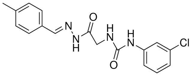 2-(3-(3-CHLOROPHENYL)UREIDO)ACETIC (4-METHYLBENZYLIDENE)HYDRAZIDE