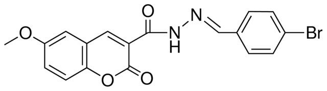 6-METHOXY-2-OXO-2H-CHROMENE-3-CARBOXYLIC ACID (4-BROMO-BENZYLIDENE)-HYDRAZIDE