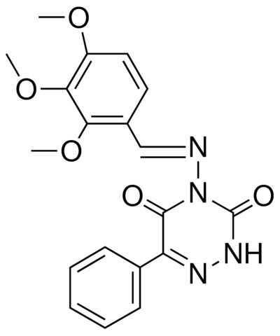 6-PHENYL-4-(3,4,5-TRIMETHOXYBENZYLIDENEAMINO)-1,2,4-TRIAZINE-3,5(2H,4H)-DIONE