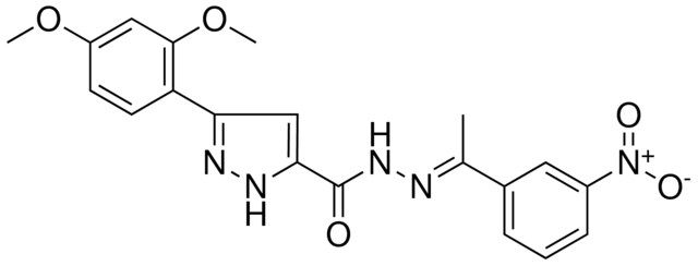 5(2,4-DI-MEO-PH)2H-PYRAZOLE3CARBOXYLIC ACID (1-(3-NITRO-PH)-ETHYLIDENE)HYDRAZIDE