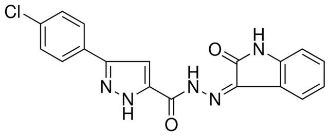 5(4-CL-PH)-2H-PYRAZOLE-3-CARBOXYLIC ACID (2-OXO-1,2-2H-INDOL-3-YLIDENE)HYDRAZIDE