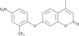 4-Methyl-7-(4-nitro-2-(trifluoromethyl)phenoxy)-2H-chromen-2-oneͼƬ