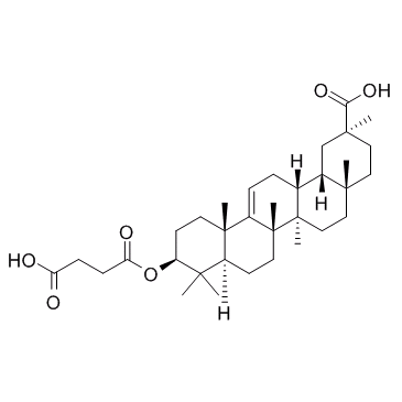 Deloxolone((3,20)-3-(3-Carboxy-1-oxopropoxy)olean-9(11)-en-29-oic acid)ͼƬ