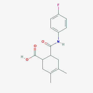 6-(4-Fluoro-phenylcarbamoyl)-3,4-dimethyl-cyclohex-3-enecarboxylic acidͼƬ