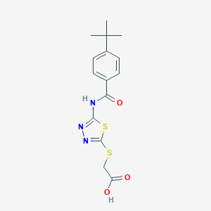 2-[(5-{[4-(tert-butyl)benzoyl]amino}-1,3,4-thiadiazol-2-yl)sulfanyl]acetic acidͼƬ