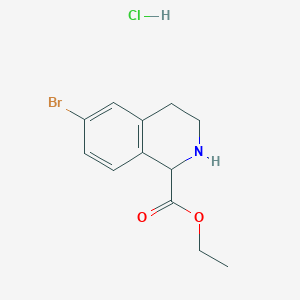 Ethyl 6-Bromo-1,2,3,4-tetrahydroisoquinoline-1-carboxylate HydrochlorideͼƬ