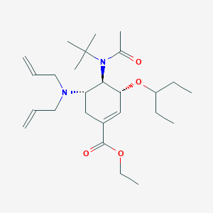 Ethyl(3R,4R,5S)-4-N-Acetyl(1,1-dimethylethyl)amino-5-N,N-diallylamino-3-(1-ethylpropoxy)-1-cyclohexene-1-carboxylateͼƬ