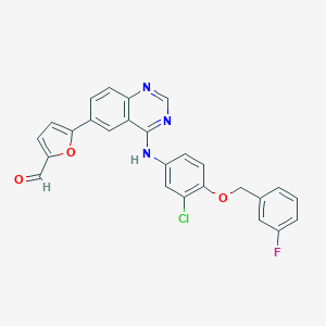 5-[4-[[3-Chloro-4-[(3-fluorophenyl)methoxy]phenyl]amino]-6-quinazolinyl]-2-furancarboxaldehydeͼƬ