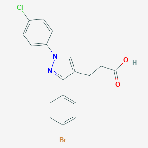 3-(4-Bromophenyl)-1-(4-chlorophenyl)pyrazole-4-propionic acidͼƬ