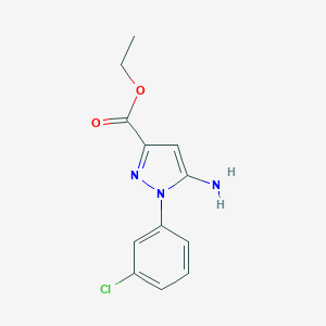 Ethyl 5-amino-1-(3-chlorophenyl)-1H-pyrazole-3-carboxylateͼƬ