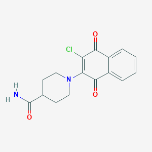 1-(3-Chloro-1,4-dioxo-1,4-dihydro-2-naphthalenyl)-4-piperidinecarboxamideͼƬ