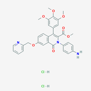 2-(4-Aminophenyl)-1,2-dihydro-1-oxo-7-(2-pyridinylmethoxy)-4-(3,4,5-trimethoxyphenyl)-3-isoquinolinecarboxylic Acid Methyl Ester DihydrochlorideͼƬ