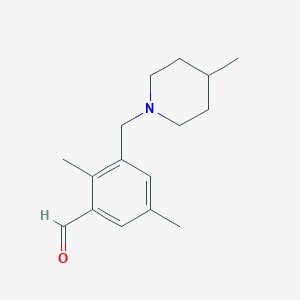 2,5-Dimethyl-3-[(4-methyl-1-piperidinyl)methyl]benzaldehydeͼƬ