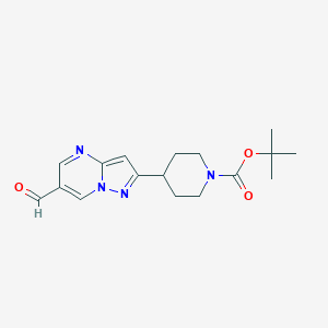 tert-butyl 4-(6-formylpyrazolo[1,5-a]pyrimidin-2-yl)piperidine-1-carboxylateͼƬ