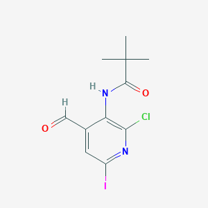 N-(2-Chloro-4-formyl-6-iodopyridin-3-yl)pivalamideͼƬ