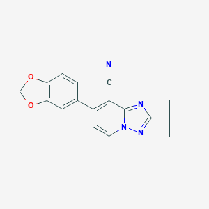 7-(1,3-Benzodioxol-5-yl)-2-(tert-butyl)[1,2,4]triazolo[1,5-a]pyridine-8-carbonitrileͼƬ